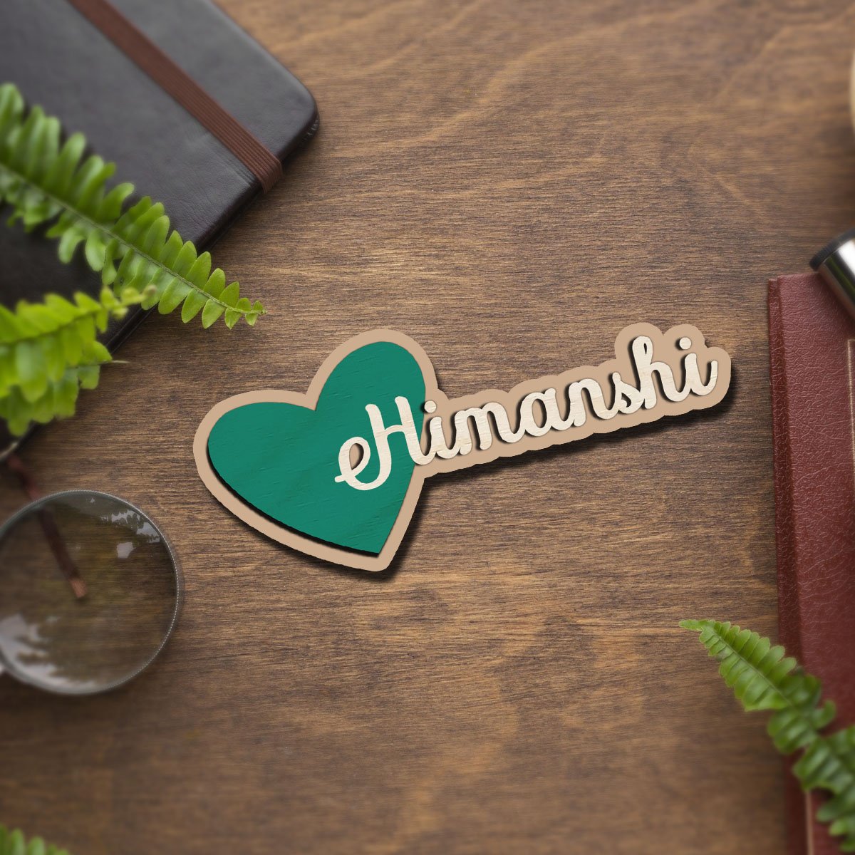 Heart Name Fridge Magnet – 3D Cutout Custom Design - Sblossom
