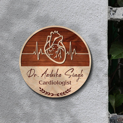 Heart Name Plate Design – Anatomical Cardiologist Board - Sblossom