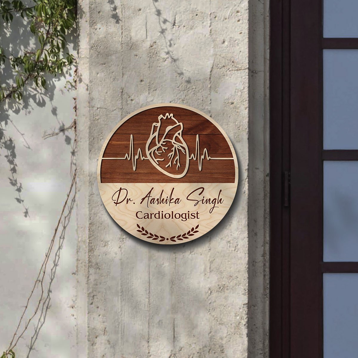 Heart Name Plate Design – Anatomical Cardiologist Board - Sblossom