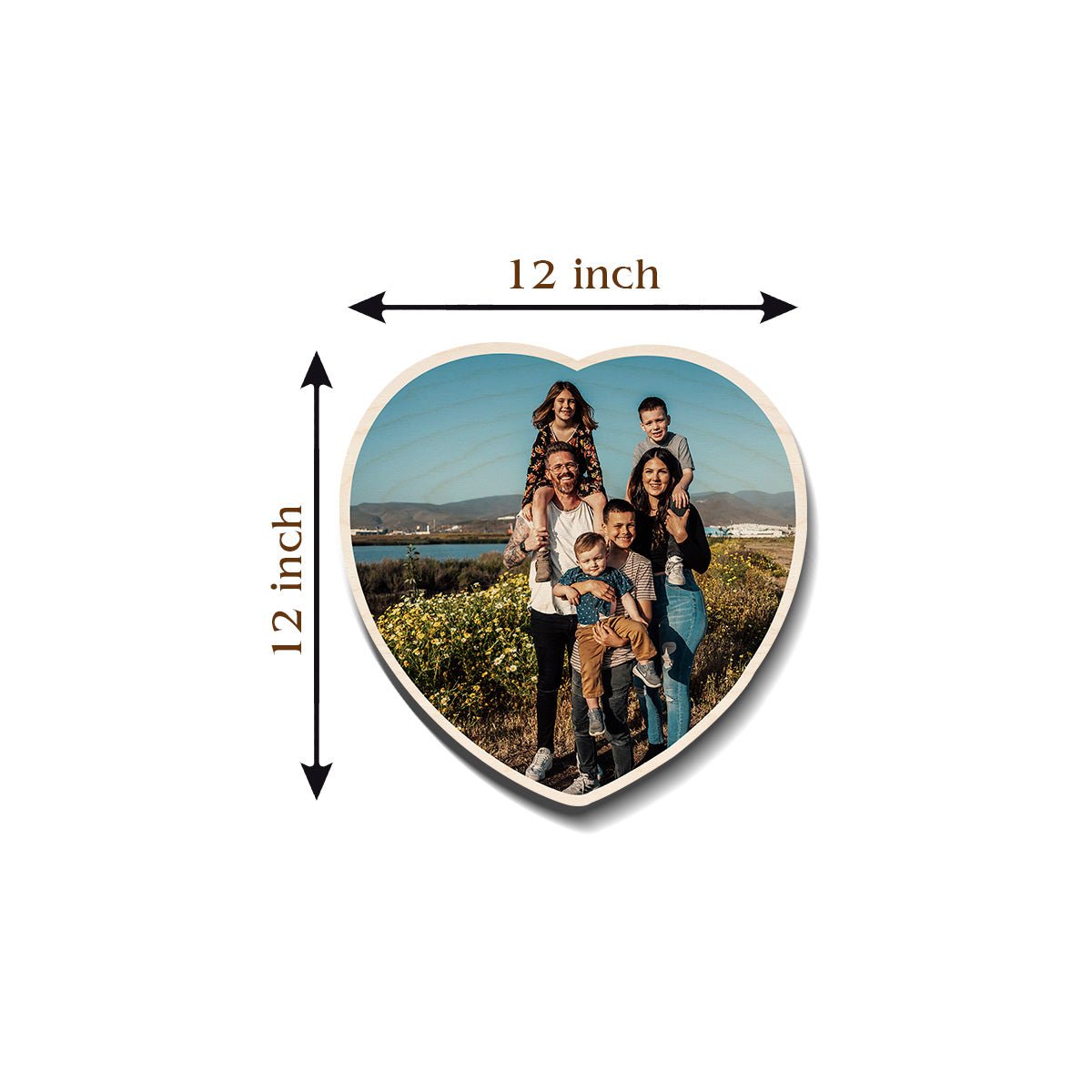 Heart Shape Photo Frame – Personalized Couple Photo Wood - Sblossom