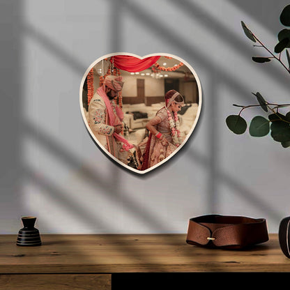 Heart Shape Photo Frame – Personalized Couple Photo Wood - Sblossom