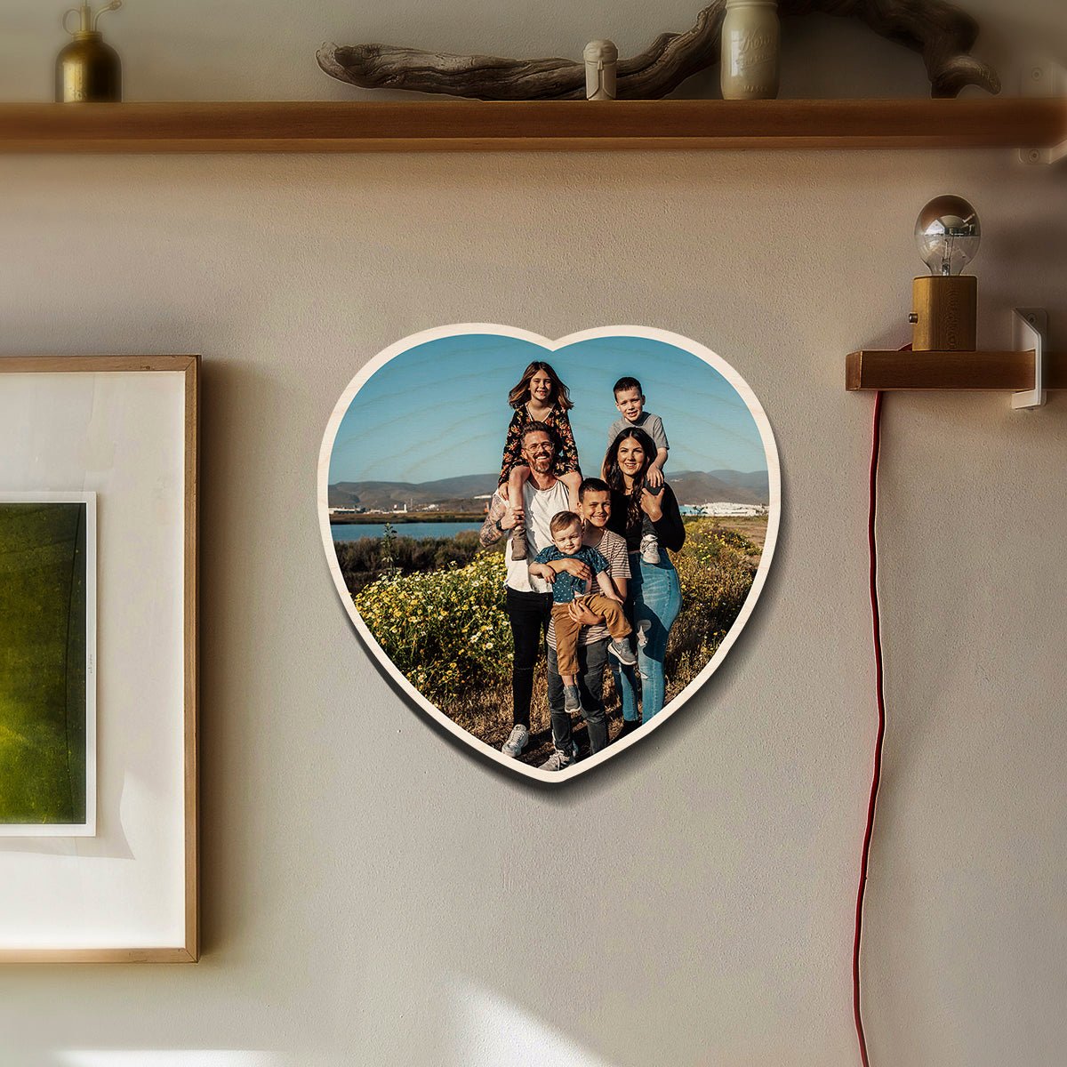 Heart Shape Photo Frame – Personalized Couple Photo Wood - Sblossom