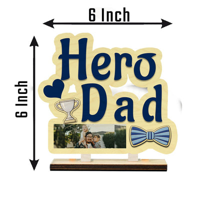 Hero Dad Table Top – Personalized Photo for Father Wood - Sblossom
