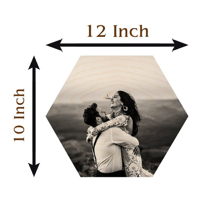 Hexagon Shape Photo Print on Wood – Personalized Pictures - Sblossom