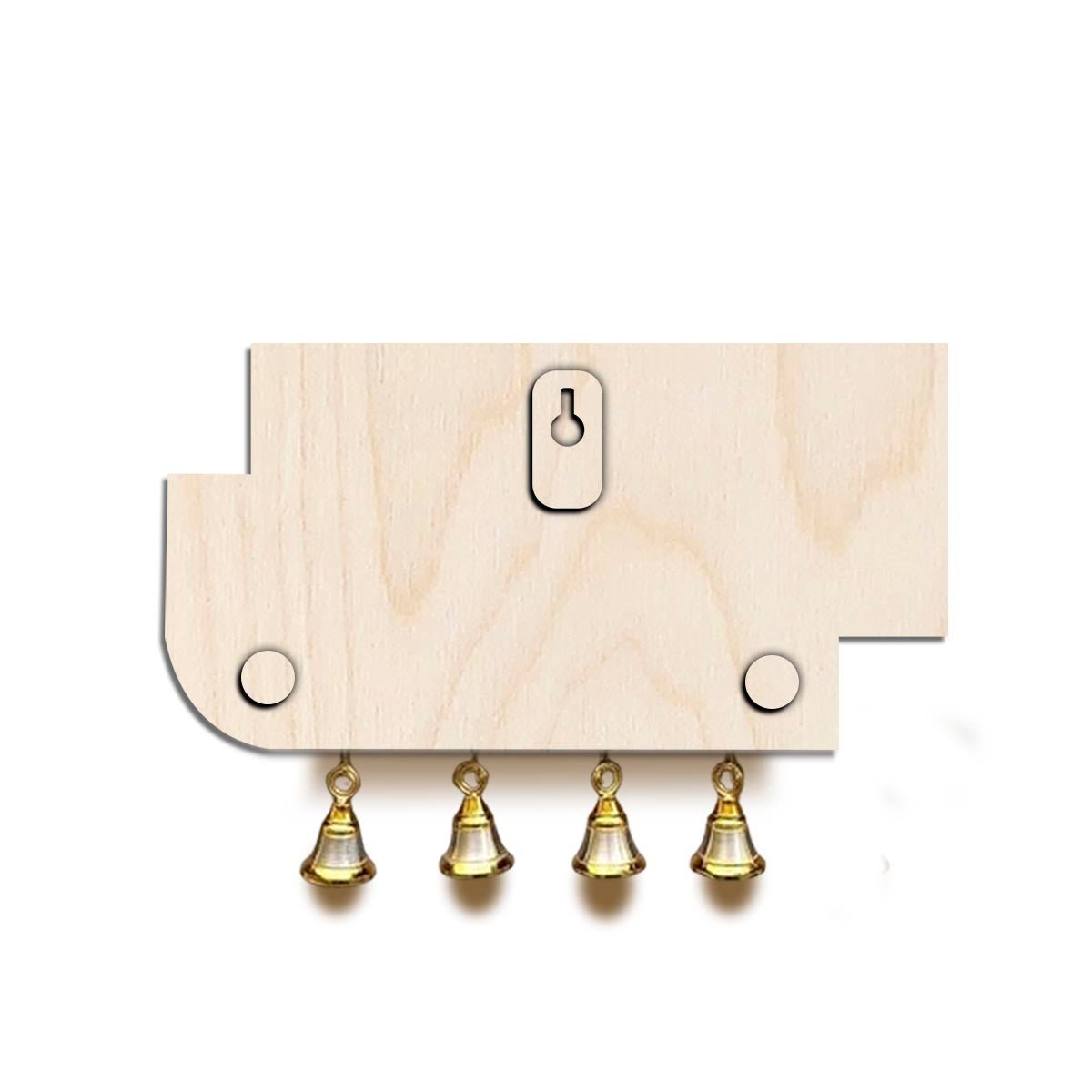 Hindi Couple Name Plate – Two-Layer with Bells in 3D - Sblossom