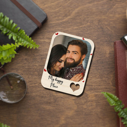 Honeymoon Couple Fridge Magnet – You & Me Photo Wood - Sblossom