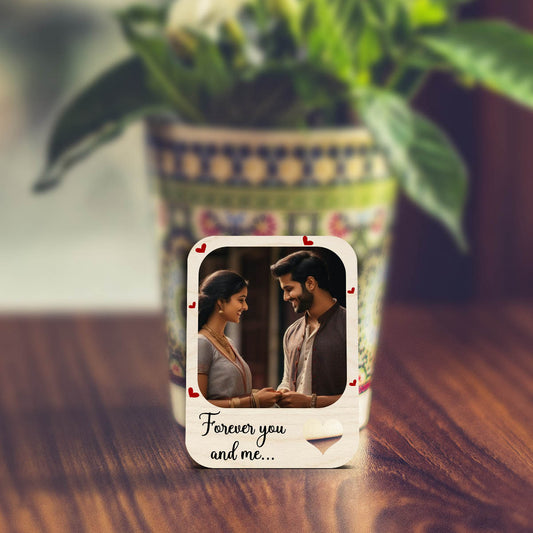 Honeymoon Couple Fridge Magnet – You & Me Photo Wood - Sblossom