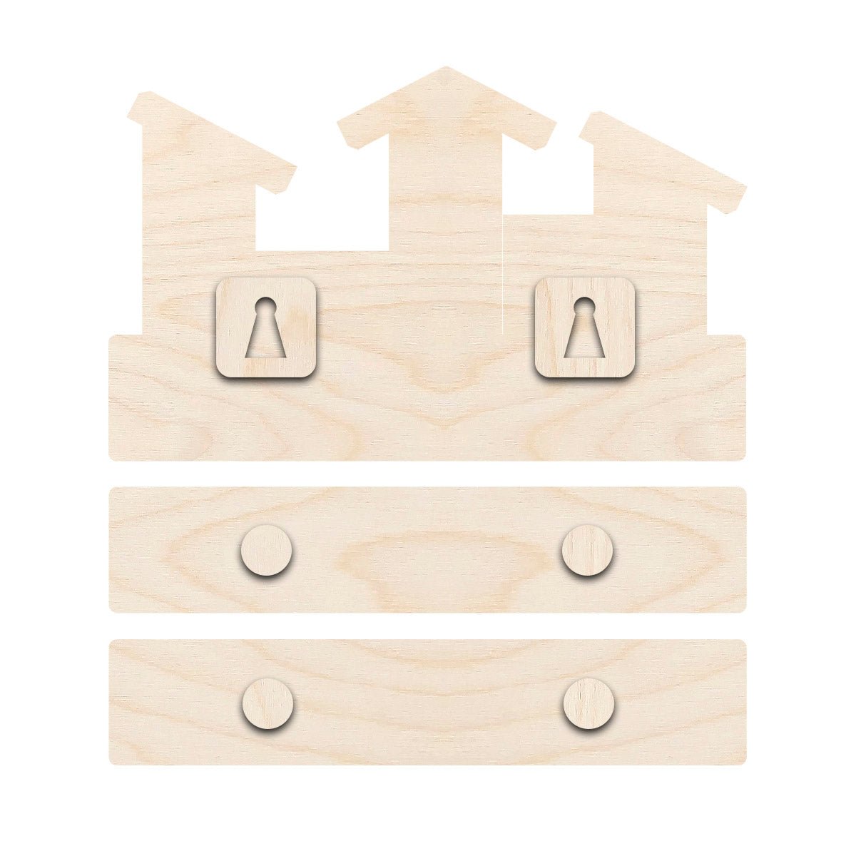 House-Theme Multi-Plank Family Name Plate for Home Entrance - Sblossom