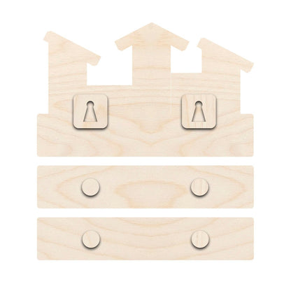 House-Theme Multi-Plank Family Name Plate for Home Entrance - Sblossom