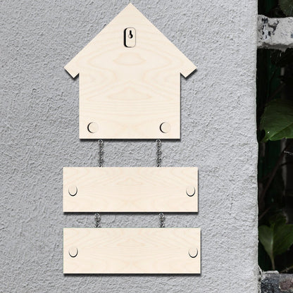 Hut-Style Family Name Plate for Home with Kids Names - Sblossom