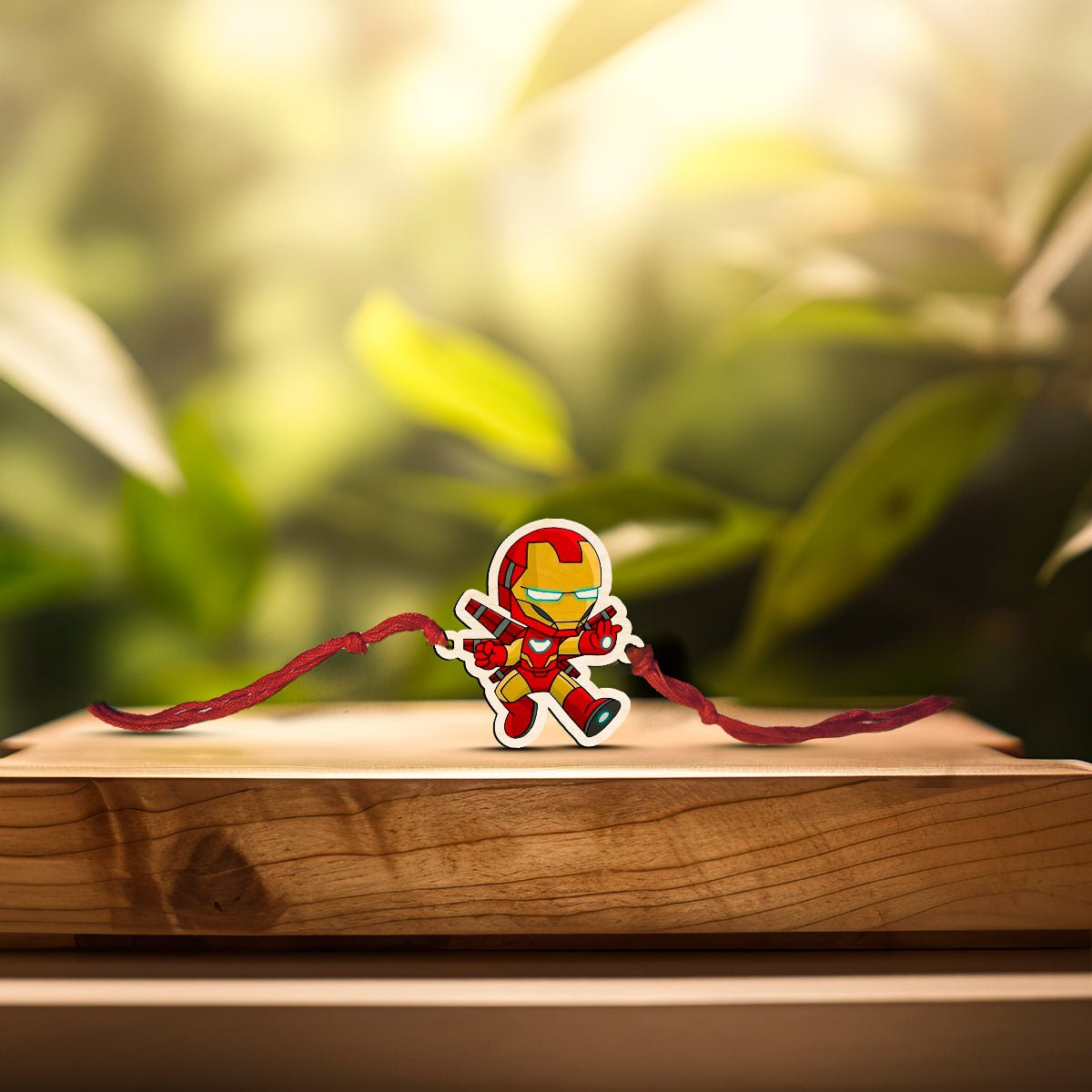 Iron Man Kids Rakhi in Wood with Avengers Design for Brother - Sblossom
