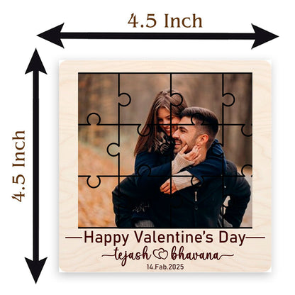 Jigsaw Couple Fridge Magnet in Wood with You Me Photo Design - Sblossom