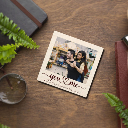 Jigsaw Couple Fridge Magnet in Wood with You Me Photo Design - Sblossom