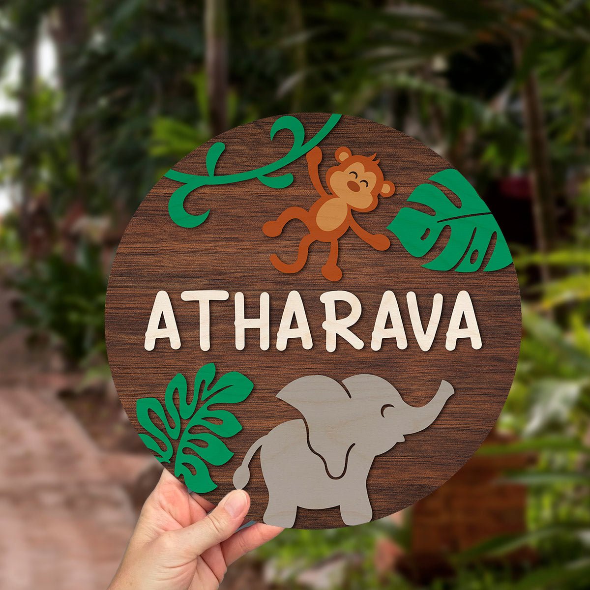 Jungle Name Plate Design for Kids Bedroom - Sblossom