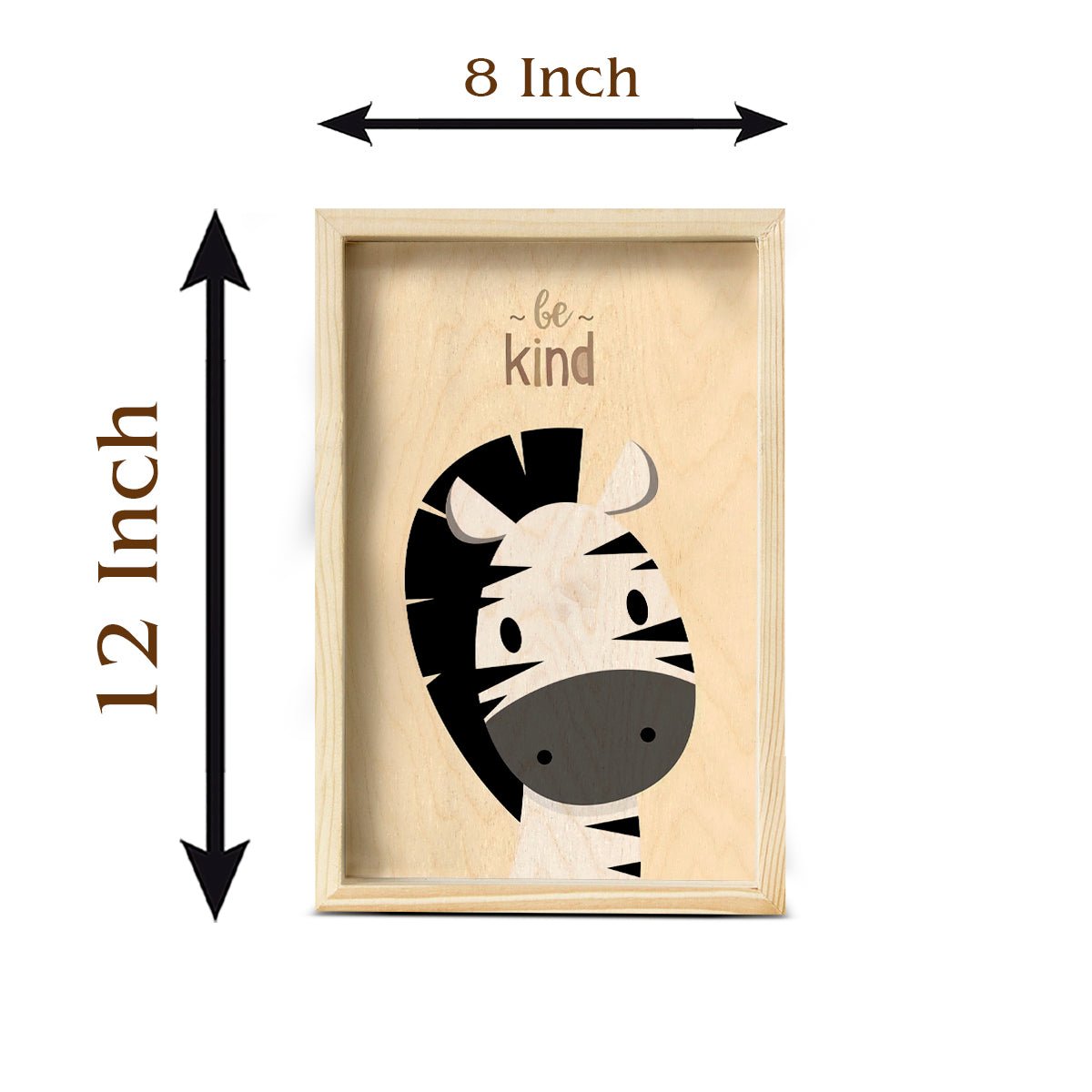 Kids Room Wall Art in Wood with Cheerful Animal Grid Design - Sblossom