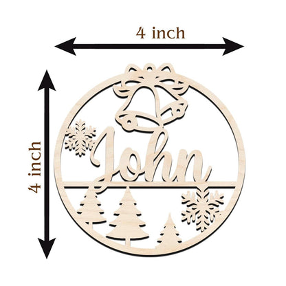 Laser Cut Christmas Ornament in Wood with 6 Festive Designs - Sblossom