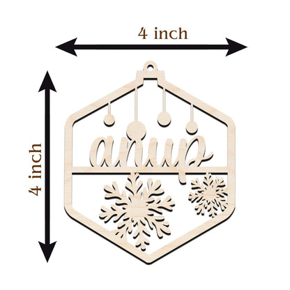 Laser Cut Christmas Ornament in Wood with 6 Festive Designs - Sblossom
