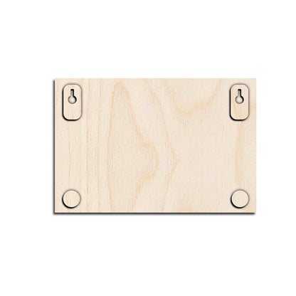 Leaf-Pattern Wooden Name Plate for House - Sblossom