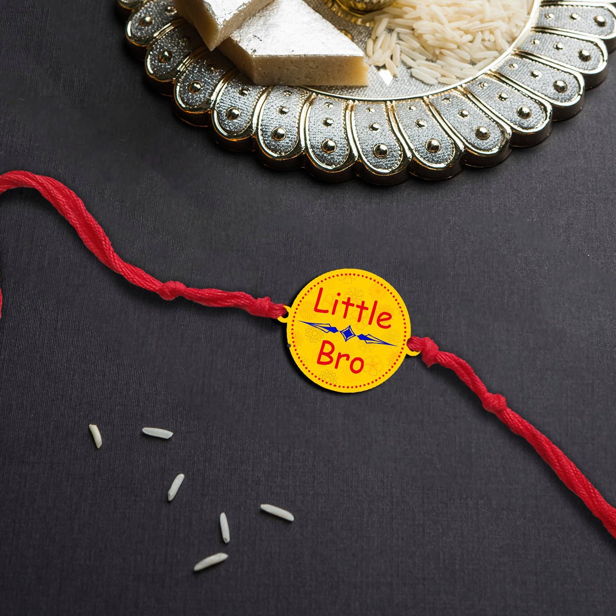 Little Bro Rakhi in Wood with Custom Name for Younger Brother - Sblossom