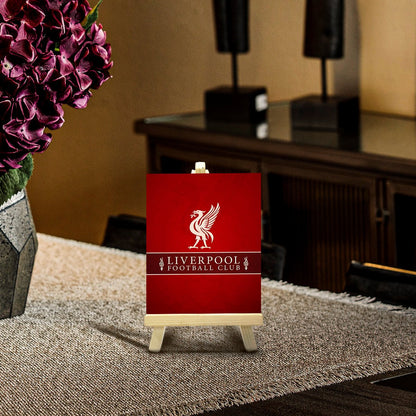 Liverpool Minimalist Wood Print with Stand for Football Fans - Sblossom