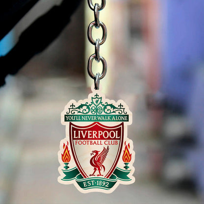 Liverpool Wooden Keychain with Football Crest for Reds Fans - Sblossom