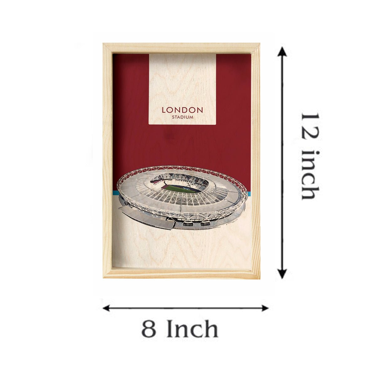 London Stadium Wall Art in Wood for West Ham Football Fans - Sblossom
