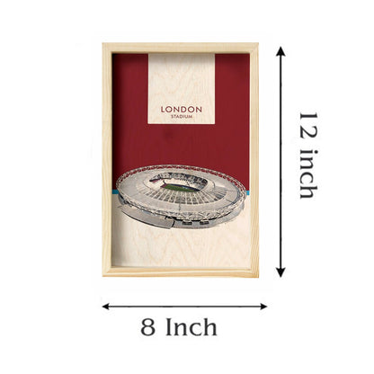 London Stadium Wall Art in Wood for West Ham Football Fans - Sblossom