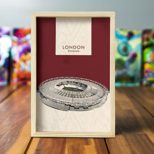 London Stadium Wall Art in Wood for West Ham Football Fans - Sblossom