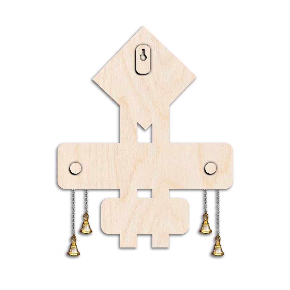 Lord Ganesha House Gate Name Plate Design with Hanging Bells - Sblossom