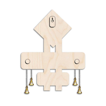 Lord Ganesha House Gate Name Plate Design with Hanging Bells - Sblossom