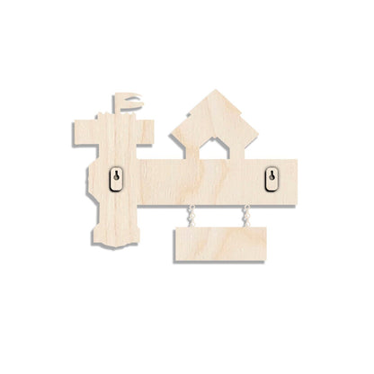 Lord Ganesha Hut Name Plate Design for Home - Sblossom
