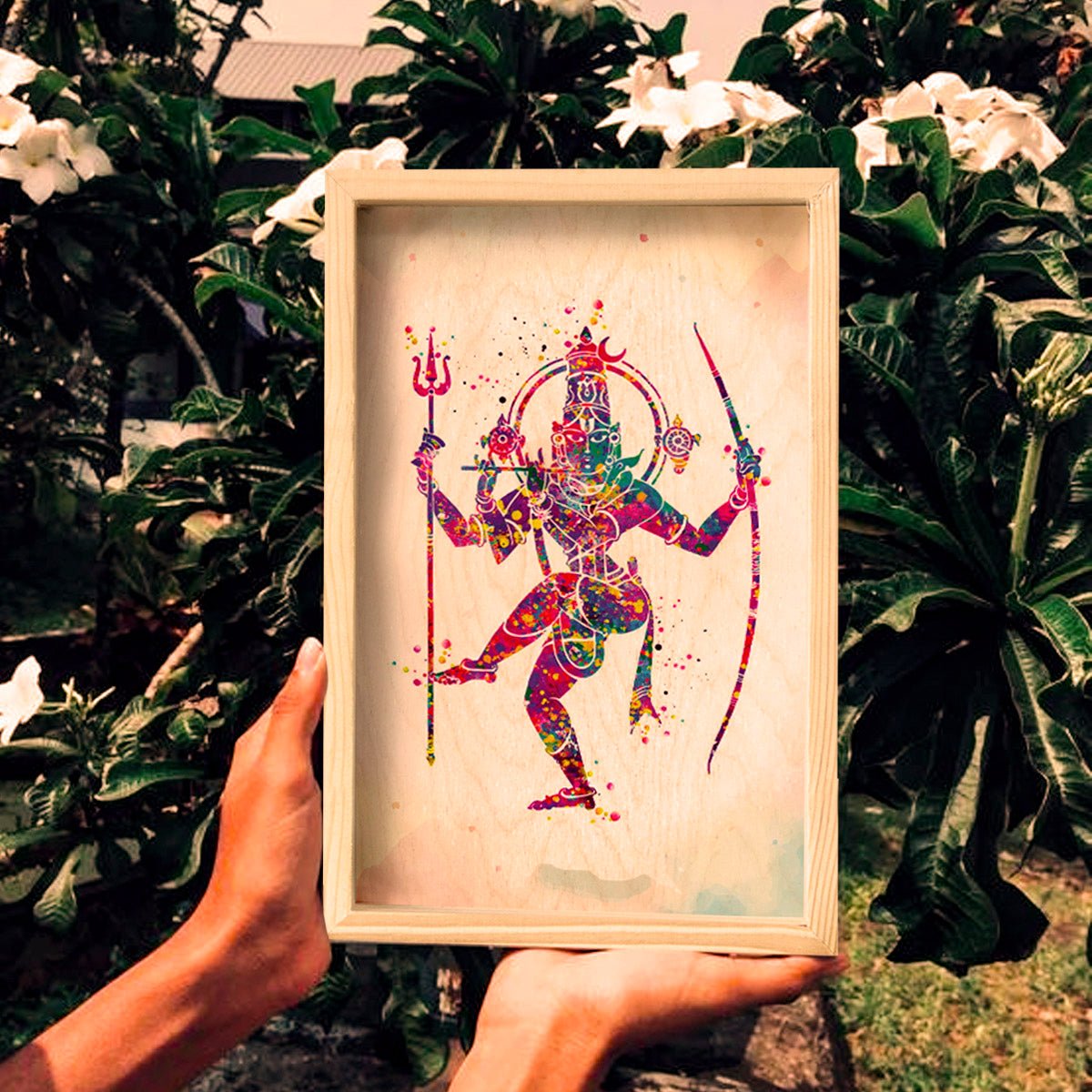 Lord Shiva Wall Art for Home Decor – Wooden Frame - Sblossom