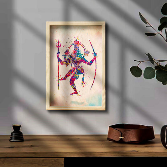 Lord Shiva Wall Art for Home Decor – Wooden Frame - Sblossom