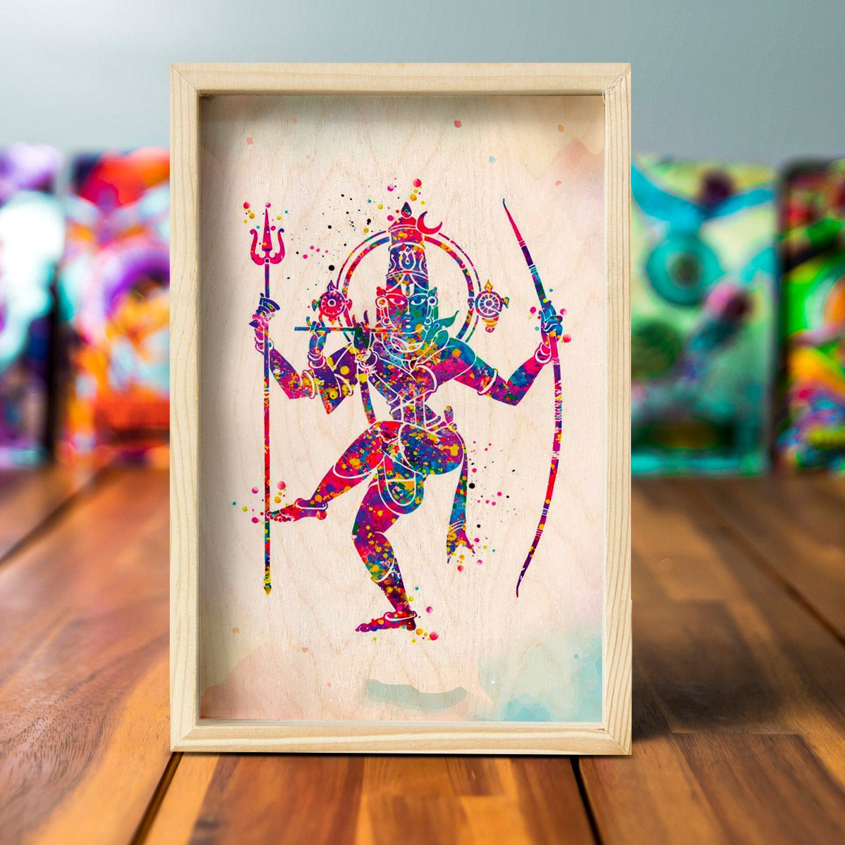 Lord Shiva Wall Art for Home Decor – Wooden Frame - Sblossom