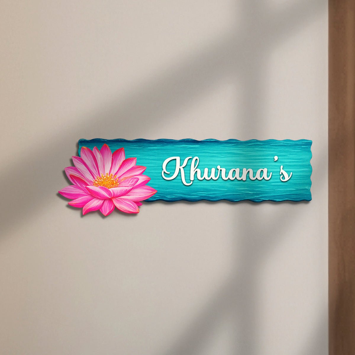 Lotus-Bloom New Home Name Plate Design for Entrance - Sblossom