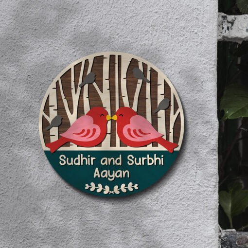 Lovebirds Apartment Name Plate – Birch Grove in 3D - Sblossom
