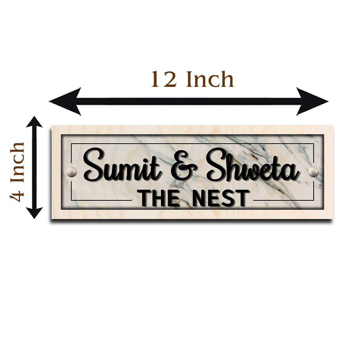 Main Door Name Plate Design – Wooden Look Royal House - Sblossom