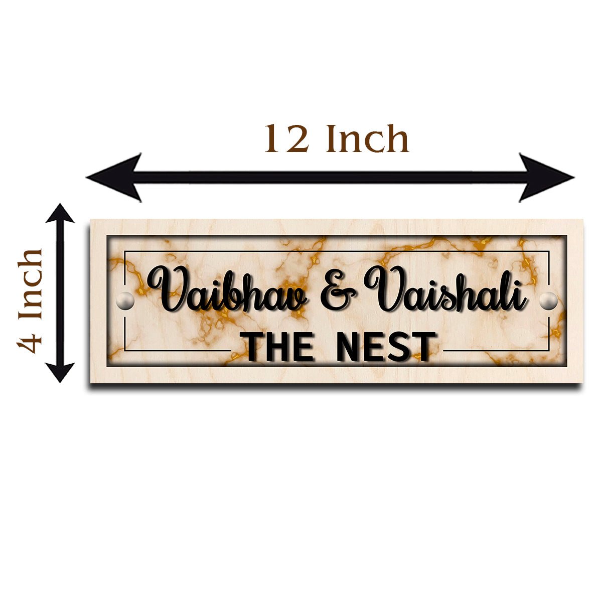 Main Door Name Plate Design – Wooden Look Royal House - Sblossom