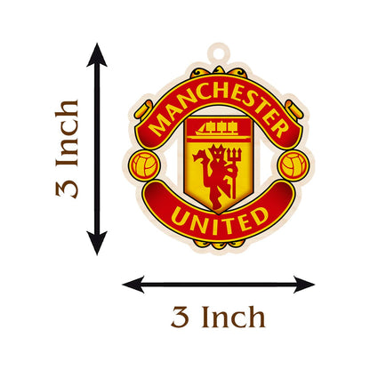 Manchester United Keychain in Wood with Red Devil Crest Design - Sblossom