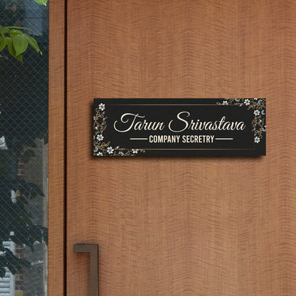 Minimal Name Plate Design for Professionals – 12 x 4 Inches - Sblossom