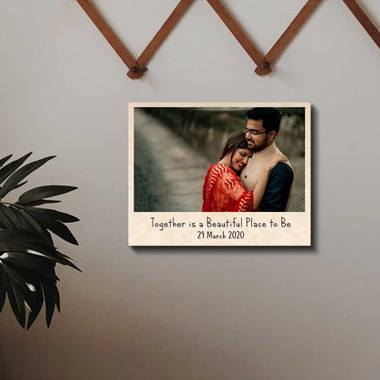 Couple Love Photo Frame in Wood – Together Theme