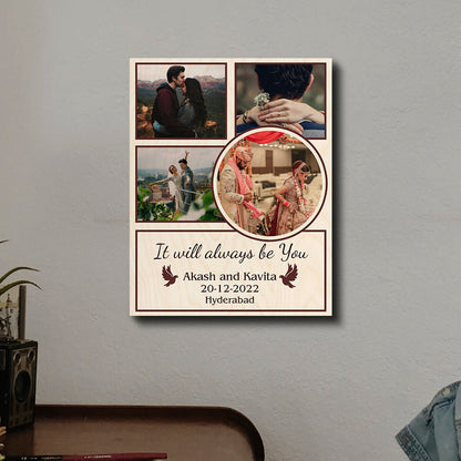 Always Be With You Wood Print – Personalized Photo Strip