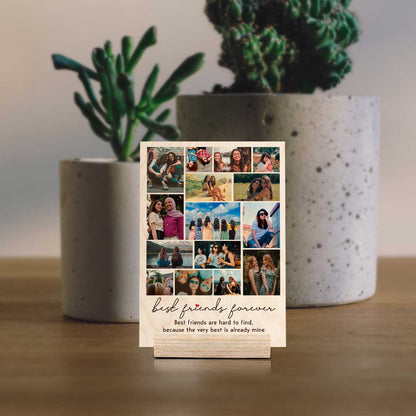 Friends Photo Collage Wood Print – Personalized Memories