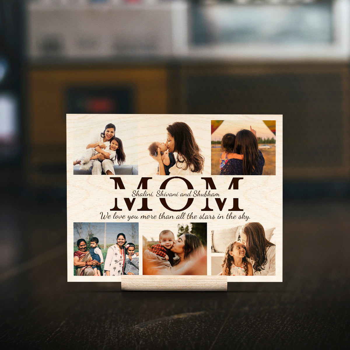 Wood Photo Prints with Personalized Picture and Natural Finish