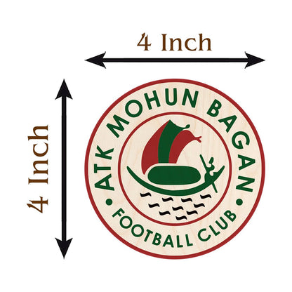 Mohun Bagan Wooden Coaster Set with Round Football Crest - Sblossom