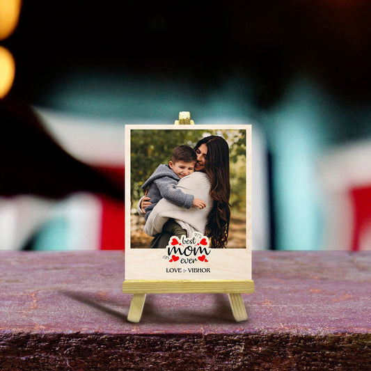 Mom Photo Print on Wood with Personalized Compact Design - Sblossom