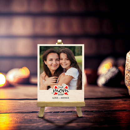 Mom Photo Print on Wood with Personalized Compact Design - Sblossom