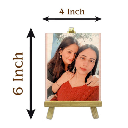 Mom Wood Print with Stand and Personalized Photo for Mother - Sblossom