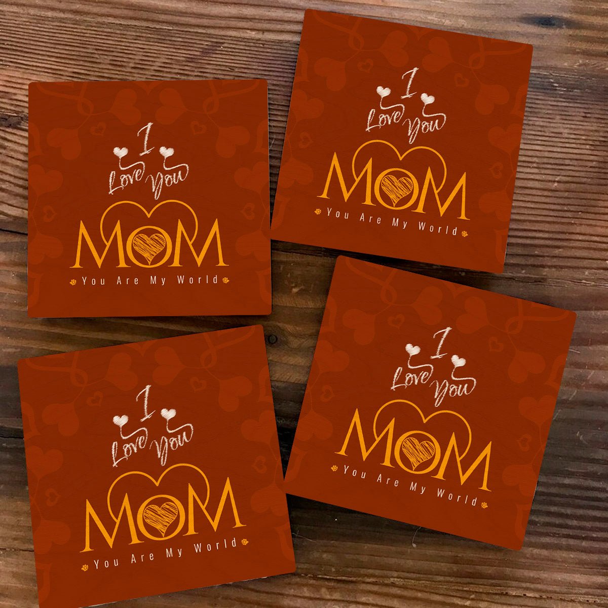 Mothers Day Coaster in Wood with Personalized Mom Quote - Sblossom
