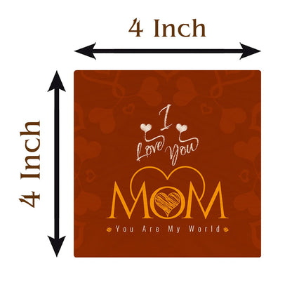 Mothers Day Coaster in Wood with Personalized Mom Quote - Sblossom